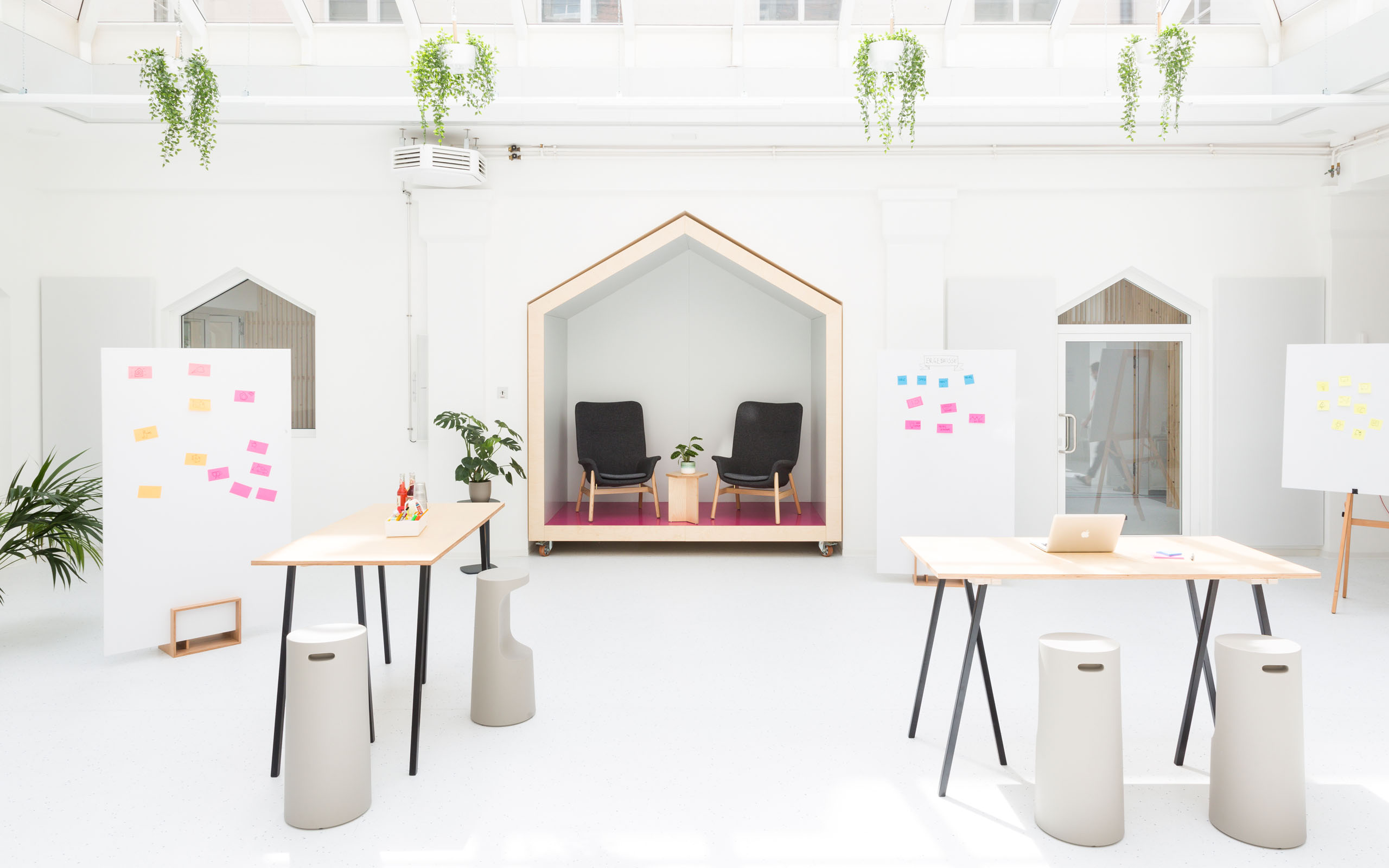 The interior of the Startraum coworking space.